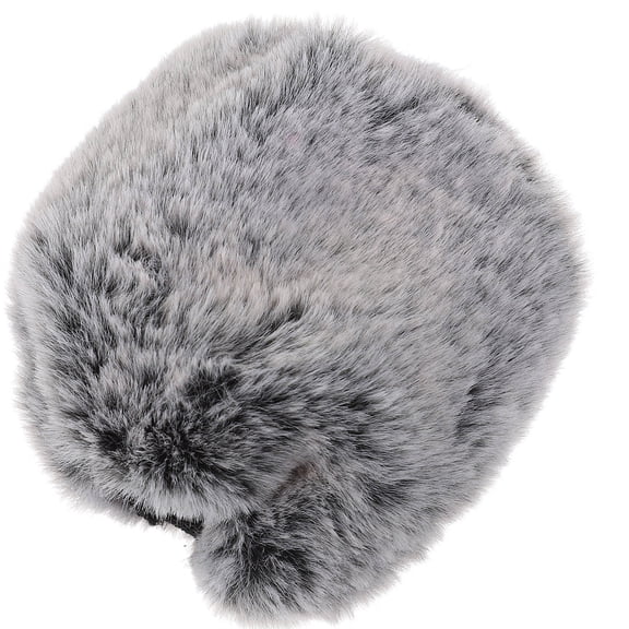 Soimiss Grey Microphone Artificial Plush Cover Windshield for Noise and Wind Reduction