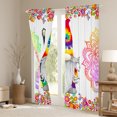 thumbnail image 3 of Manfei Kawaii Western Gnome Black Out Curtains, Boho Damask Flower Curtains Pack of 2 (42x63 Each), Tribal Rustic Floral Plant Bedroom Curtains,Living Room Curtains Decor, 3 of 6