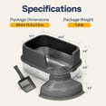 thumbnail image 3 of SPECSTAR XL Stainless Steel Cat Litter Box with Cover and Steps, 23'' x 17'' x 12'' Large Metal Litter Box for Cats with Scoop, Easy to Clean, Non-Slip, Ideal for Big or Multiple Cats, Dark Gray, 3 of 8