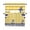 Yellow, variant on Striped Anchor Kitchen Curtains Set for Windows 3 Piece Cafe Curtains 36 Inch Length Swag Curtains Valances and Tier Set Navy Blue Nautical Sage Green Geometric Drapes for Bedroom Bathroom