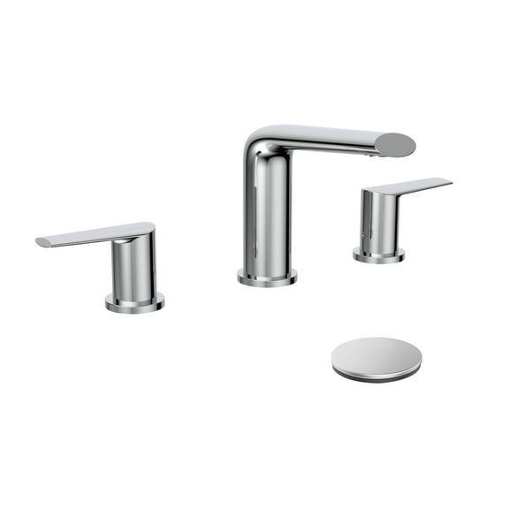 Belanger OPA79CCP Two-Handle Widespread Bathroom Faucet with Drain Assembly, Polished Chrome