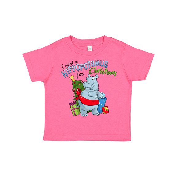 Inktastic I Want a Hippopotamus for Christmas Boys or Girls Toddler T-Shirt
