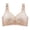 Beige, variant on Women's Strappy Padded Medium Support Yoga Workout Bra Green 100D