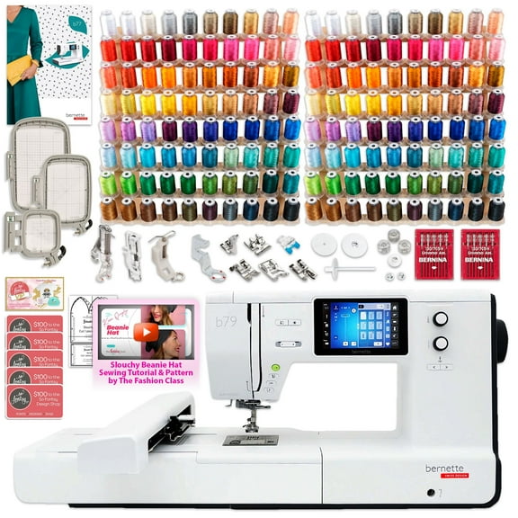 Bernette B79 Combo Sewing & Embroidery Machine with 160 Embroidery Spools