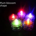 thumbnail image 5 of Submersible LED Lights,120 Hours Waterproof Tea Lights,White Underwater Submersible Tea Lights Battery Pond & Fishing Celebration Flameless LED Tea Light - Purple light - style ：Plum blossom；, 5 of 5