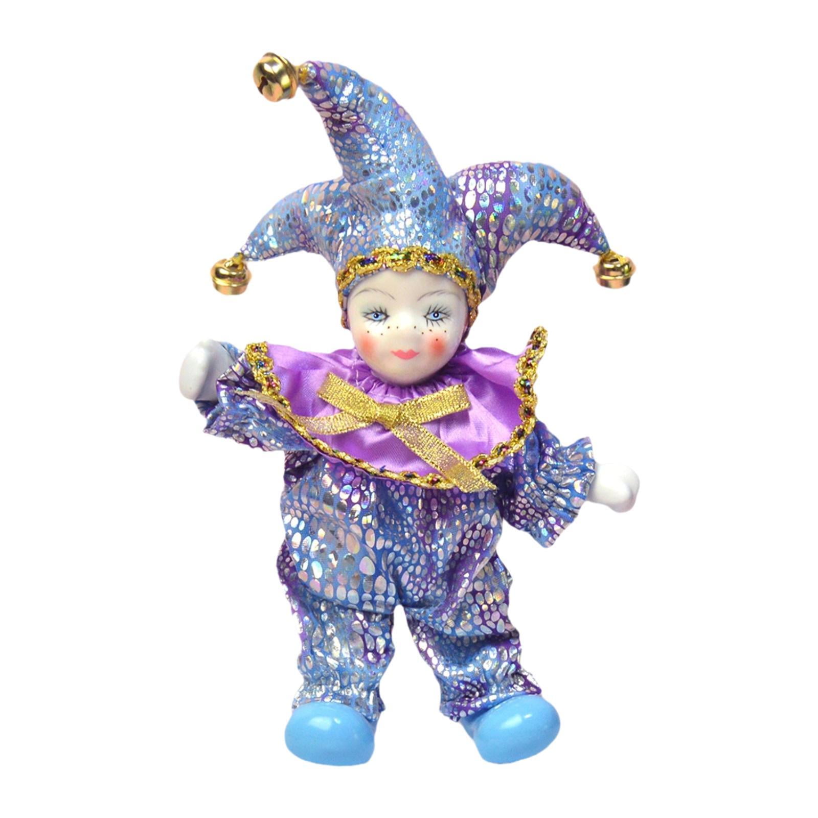 Almencla Porcelain Clown Doll Cute Italian Angel Small Crafts