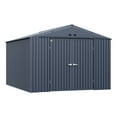 thumbnail image 1 of Arrow Elite 10 x 12 x 8 ft Anthracite Steel Storage Shed, 1 of 7