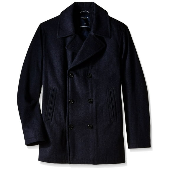 Nautica Men's Big & Tall Wool Peacoat, Navy, 5X