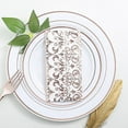 thumbnail image 2 of BalsaCircle 20 Pieces 13" x 13" Rose Gold White Metallic Vintage Paper Napkins, 2 of 7