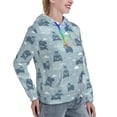 thumbnail image 6 of Honeii Cute Hippopotamus Pattern Womens Oversized Hoodies Long Sleeve Sweatshirts Pullover Fall Outfits with Pocket-XX-Large, 6 of 7