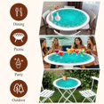 thumbnail image 7 of Turquoise Christmas Snowflake Round Tablecloth, Fitted Table Cover with Elastic for 45"-54" Round Tables, Xmas Winter Modern Teal Table Cloth Outdoor Indoor Dinning Party Waterproof Tablecloths, 7 of 7