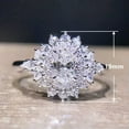thumbnail image 2 of Women Charm Oval Cut Cubic Zircon 925 Silver Ring Engagement Jewelry Sz 6-10, 2 of 9