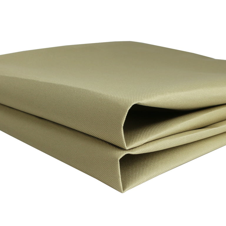 Waterproof Canvas Fabric Outdoor Cover Polyester Surface & PVC Coated Backing Khaki, Size: Khaki 36 x 60, Beige