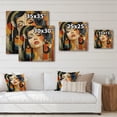 thumbnail image 4 of Designart "Portrait of a Woman in Art Deco Style II" Abstract Portraits Print on Natural Pine Wood, 4 of 5