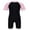 Pink&Black, variant on Kids Boys Girls One Piece Short Sleeve Zippered Wetsuit UV Sun Protection Rash Guard Swimwear