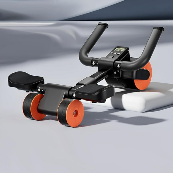 LOUXIFENG 2024 New ab Wheel Roller with Elbow Support Adjustable Automatic Rebound Abdominal Wheel Roller for Core Work Out Fitness