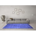 thumbnail image 3 of Ahgly Company Indoor Square Oriental Blue Industrial Area Rugs, 3' Square, 3 of 4