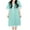 Mint Green, variant on Lorytime Nightgown for Women Soft Comfy Midi Short Sleeve Drawstring Pajamas Dress Round Neck Solid Nightshirts Nightgowns Trim Hem Sleepdress Lounge House Nightdress Blue 2XL