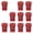 Red, variant on GOGO 10 Packs 9 Pockets High Visibility Zipper Front Safety Vest With Reflective Strips-Yellow/Blue-M