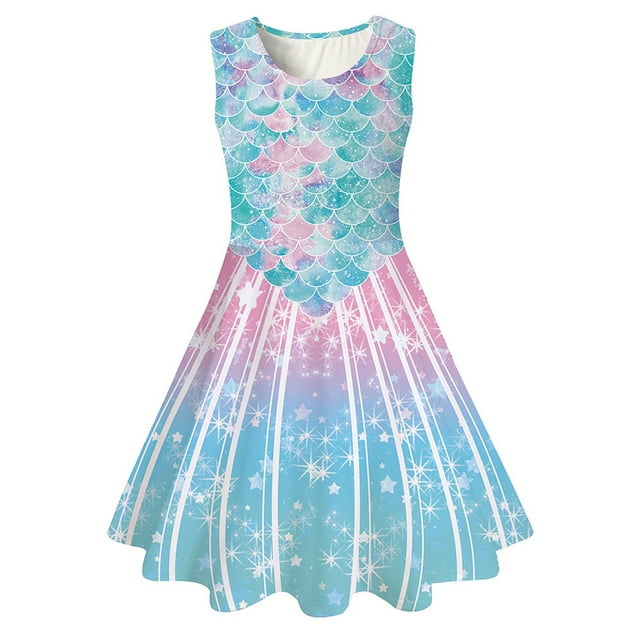 Girls Summer Sleeveless Dress For Daily Wear And Parties Thanksgiving Dresses