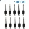 thumbnail image 3 of 10 PACKS RCA Female Jack To 6.3mm 1/4" Male Mono Plug Audio Adapter Connector TAPDRA Spare Part, 3 of 4