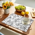 thumbnail image 5 of Placemats Set of 6, Gray Floral Place Mats Watercolor Wildflowers Tablemats Washable Placemat Table Decoration for Kitchen Table Dinner Party Home Decor Indoor Outdoor 13x19 Inch, 5 of 9