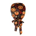 thumbnail image 4 of Women Scrub Caps Pumpkin Print Adjustable Halloween Surgical Caps Working Hat Nurse Costume Accessory, 4 of 6