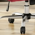 thumbnail image 3 of GDF Studio Morgan Mid Century Modern Fabric Home Office Chair, Red and Chrome, 3 of 7