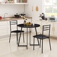 thumbnail image 6 of VECELO 31.5" Round Dining Table with Metal Legs for Kitchen Living Room Coffee Table Bristro Table, Black, 6 of 9