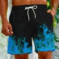 thumbnail image 4 of Mens Beach Shorts Casual,Men's Swim Trunks Quick Dry 3D Flame Printed Beach Board Shorts with Pockets Cool Mesh Lining Bathing Suits, 4 of 9