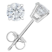 Vir Jewels 3/4 CTTW Lab Grown Diamond Stud Earrings for Women 14K White Gold Push Back