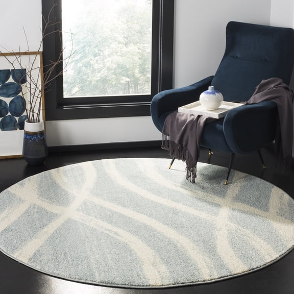 Safavieh Adirondack Isidor Geometric Swirls Area Rug, Cream/Slate, 4' x 4' Round