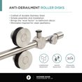 thumbnail image 5 of Fine Fixtures Frameless Shower Glass Door - Sliding Shower Door With Tempered Glass 48" W x 75" D in Satin Nickel Finish, 5 of 12