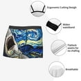 thumbnail image 4 of KLL Vintage Starry Sky Shark Men's Cotton Boxer Briefs Underwear-Medium, 4 of 8