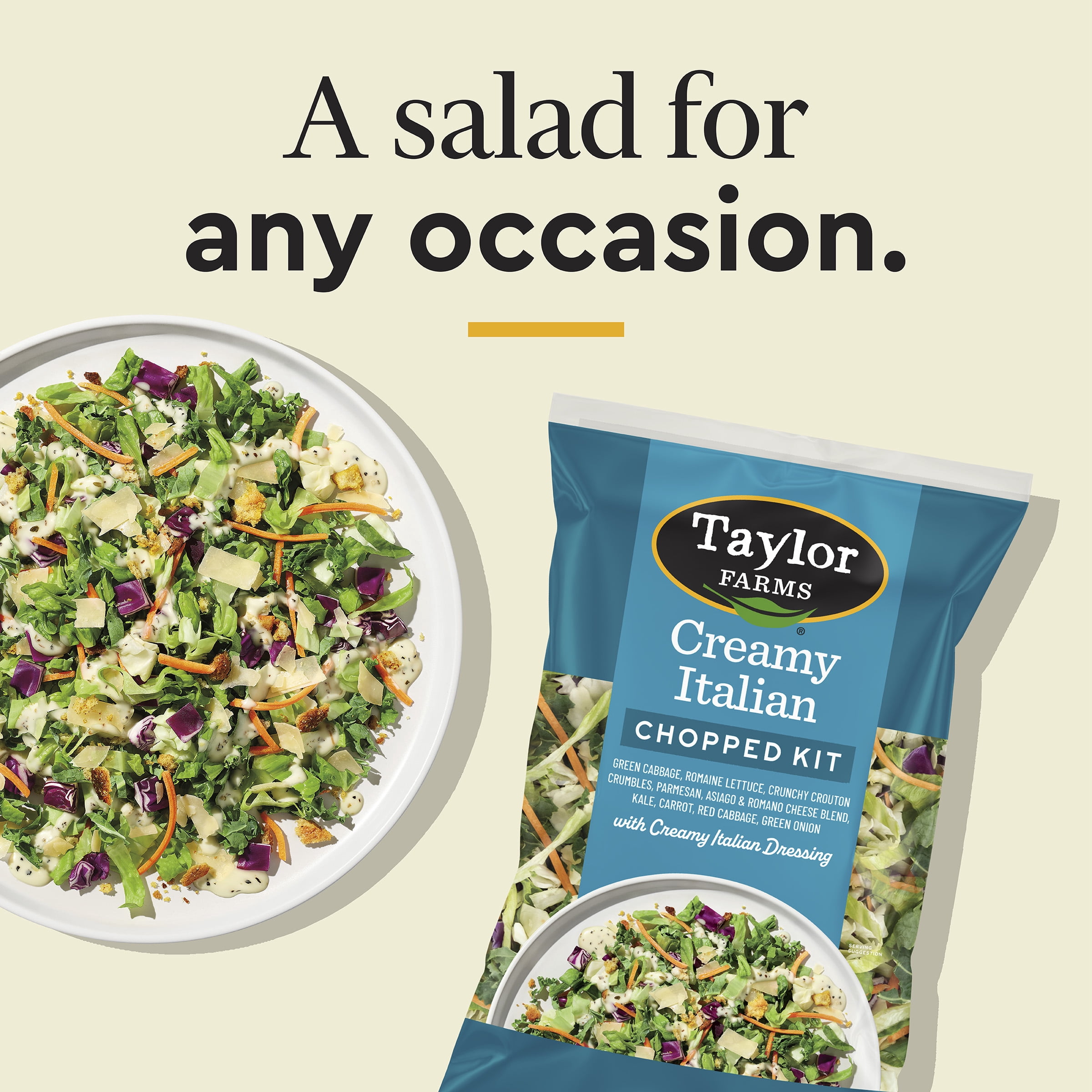 Taylor Farms Creamy Italian Chopped Salad Kit, 11oz, Fresh