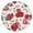 No.017, variant on 44in Round Tablecloth with Elastic Edge, Waterproof Fitted Table Cover for 36-44" Tables, Floral Theme Polyester Reusable Table Cloths Wipe Clean for Picnic, Dining, Outdoor Use and Party Decor