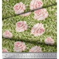 thumbnail image 3 of Soimoi Poly Georgette Fabric Check & Roses Floral Printed Craft Fabric by The Yard 52 Inch Wide, 3 of 3