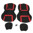 thumbnail image 1 of 4Pcs Universel Siège d'Auto Housse de Protection Ensemble de Décoration Intérieure pour Toutes les Saisons (Rouge Noir), 1 of 7