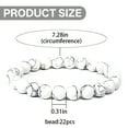thumbnail image 2 of DESIGNICE 2026 New Mens Bracelet,Natural Gemstones Beaded Bracelets,Healing Energy Unique Patterns Healing Crystals,White, 2 of 7