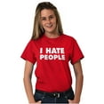 thumbnail image 4 of I Hate People Sarcastic Cynical Humor Plus Size Crewneck Graphic Tee Shirt Brisco Brands 3X, 4 of 5