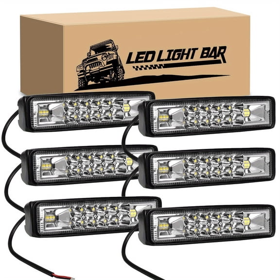 2/4/6/8pcs Straight-shaped LED Work Light White Light with Wide Application-Universal for Car, Truck, Pickup, Boat, SUV, Ect.