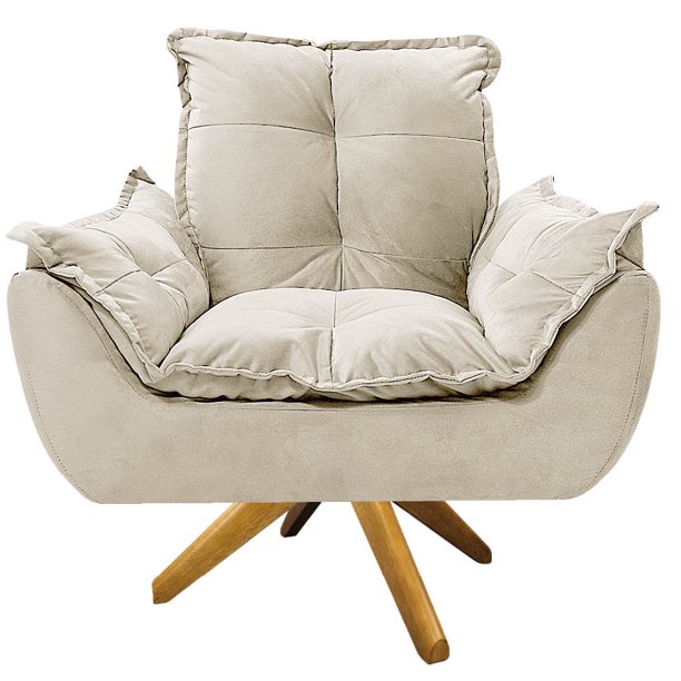 Sillón Odette base giratoria - Beige WEIK Odette