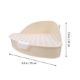 thumbnail image 3 of 2Pcs Pet Litter Box Pet Potty Bunny Litter Box Rabbit Potty Toilet Box for Small Animal, 3 of 8