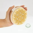 thumbnail image 3 of BoAn 2 Piece Shower Brush Set - Natural Wooden Massage Brush for Dry Skin, Lymphatic Drainage and Cellulite Care Body Brush for Exfoliating Body Scrubber and Cellulite Treatment, 3 of 6