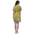 thumbnail image 4 of Moomaya Printed Moss Georgette Dresses Women A-Line Tunic With Drawstring Belt, 4 of 4