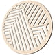 thumbnail image 3 of Beige Wood Wall Decor Round Panel Art For Home Decoration Easy Installation 30x30cm 1Pcs, 3 of 4