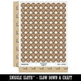 thumbnail image 2 of Bear Face Doodle 200+ Round Stickers - Brown - Matte Finish - 0.50" Size, 2 of 3