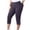 Dark Purple #022, variant on Plus Size Capris for Women Tights Casual Stretch Elastic Waist Split Hem Sweatpants Comfy Workout Lounge Pants, 4XL