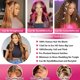 thumbnail image 5 of Peluca BMNH de cabello humano rubio miel de 30 pulgadas de densidad 200, 5 of 6