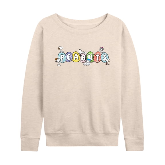 Peanuts - Snoopy Eggs - Women's French Terry Long Sleeve Pullover